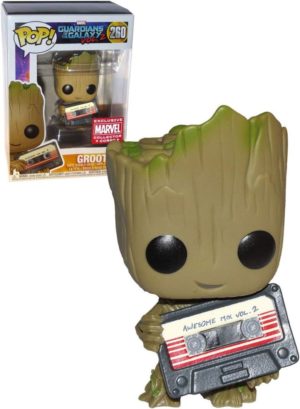 Funko POP! Les Gardiens de la Galaxie Vol.2 Groot (Mixed Tape) Edition Limitée Collector Corps