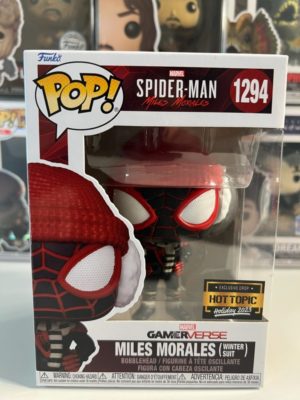 Funko POP! Marvel Miles Morales (Winter Suit) Edition Limitée Hot Topic Holiday 2023 - Boîte Imparfaite