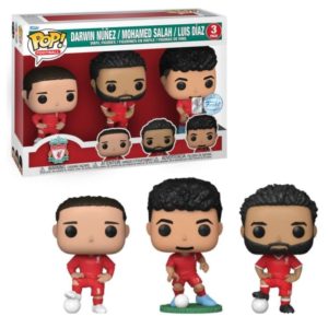 Funko POP! 3-Pack Football Liverpool Darwin Núñez / Mohamed Salah / Luis Díaz Limited Edition
