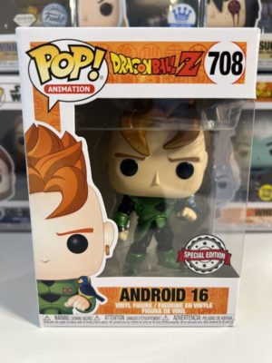 Funko POP! Animation Dragon Ball Z Android C-16 Metallic Limited Edition - Imperfect Box