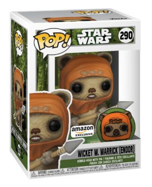 Funko POP! Star Wars Return of the Jedi Wicket W. Warrick (Endor) + Pin Limited Edition Amazon