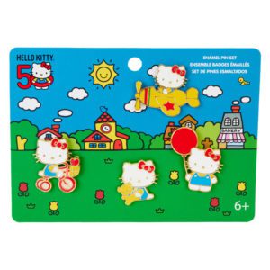 Loungefly Hello Kitty 50th Anniversary pack 4 Enamel Pins