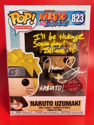 Maile Flanagan - Funko POP Signée - Naruto Uzumaki (Naruto Shippuden) - COA JSA + Boîte Acrylique