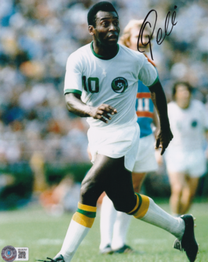 Edson Arantes do Nascimento (Pelé) - Signiertes Foto - COA Beckett