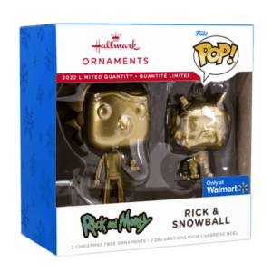 Funko POP! Ornaments Rick & Morty - Rick & Snowball (Gold) Limitierte Auflage Walmart