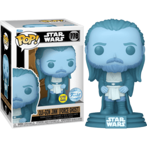 Funko POP! Star Wars: Obi-Wan Kenobi Qui-Gon Jinn (Force Ghost) Edition Limitée Phosphorescente