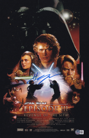 Hayden Christensen - Signiertes Poster - Star Wars Episode III Revenge of the Sith - COA Beckett