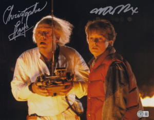 Michael J. Fox &  Christopher Lloyd - Photo Signée - Retour vers le Futur (Marty McFly & Doctor Emmett Brown) - COA Beckett