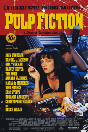 Quentin Tarantino - Signed Poster - Pulp Fiction - COA Beckett