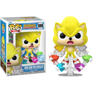 Funko POP! Plus Games Sonic the Hedgehog Super Sonic with Emeralds Edition Limitée Floquée