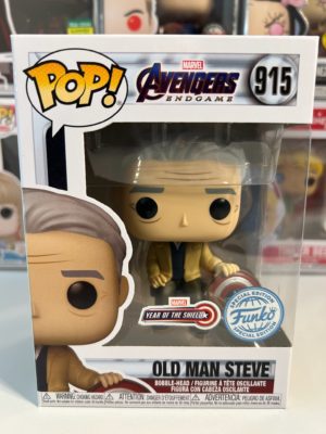Funko POP! Marvel Avengers Endgame Old Man Steve Edition Limitée - Boîte Imparfaite