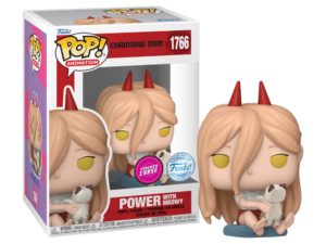 Funko POP! Animation Chainsaw Man - Power with Meowy Flocked Limited Edition Chase + Acrylic Box