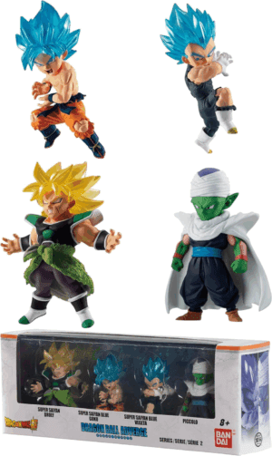 Dragon Ball Adverge Series 2 Super Saiyan Broly, Super Saiyan Blue Goku, Super Saiyan Blue Vegeta, Piccolo