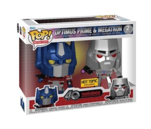 Funko POP! 2-Pack Television Transformers Optimus Prime & Megatron Metallisch Limitierte Auflage Hot Topic
