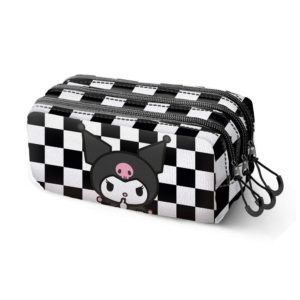 Trousse triple Sanrio Kuromi Hello Kitty