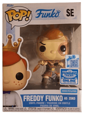 Funko POP! Funko Freddy Funko as Zuko Edition Limitée Fundays Box of Fun 2025 - 3000 Pièces + Boîte Acrylique