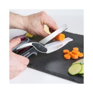 Küchenmesser-Schere mit integrierte Schneidebrett Innovagoods