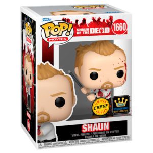 Funko POP! Movies Shaun of the Dead -  Shaun with Pool Cue (Bloody) Edition Limitée Chase + Boîte Acrylique