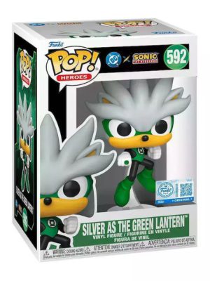 Funko POP! Heroes DC X Sonic The Hedgehog - Silver as The Green Lantern Edition Limitée
