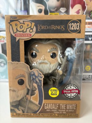 Funko POP! Movies Le Seigneur des Anneaux Gandalf the White Edition Limitée Phosphorescente - Boîte Imparfaite