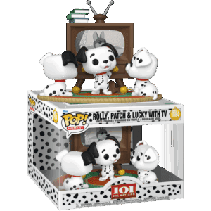Funko POP! Moment Disney Les 101 Dalmatiens Rolly, Patch & Lucky with TV