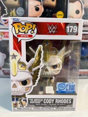 Funko POP! WWE Wrestlemania 40 “The American Nightmare” Cody Rhodes Métallique Edition Limitée - Boîte Imparfaite