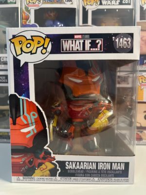 Funko POP! Marvel What If...? Sakaarian Iron Man 15cm - Boîte Imparfaite