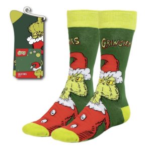 Chaussettes Grinch Père Noël pour adultes