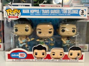 Funko POP! 3-Pack Rocks Blink-182 Mark Hoppus Travis Barker Tom Delonge - Boîte Imparfaite