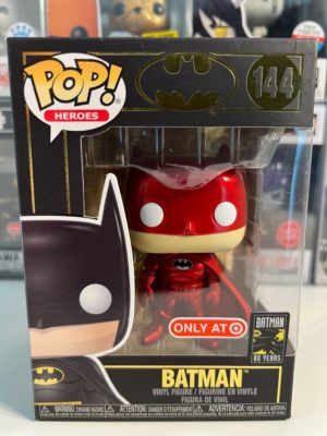 Funko POP! Heroes Batman - Batman Red Metallic Limited Edition Target - Imperfect Box