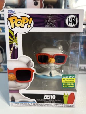 Funko POP! L'Étrange Noël de Monsieur Jack - Zero (Sunglasses) Edition Limitée Summer Convention 2024 - Boîte Imparfaite