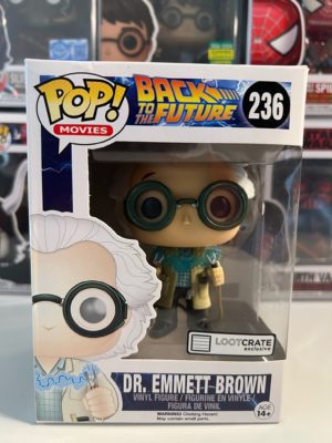 Funko POP! Zurück in die Zukunft Dr. Emmett Brown (1955 – mit Kabel) Limitierte Auflage - Unvollkommene Box