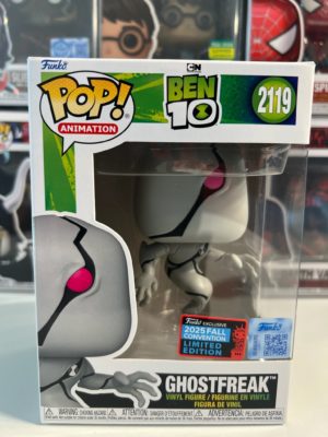 Funko POP! Animation Ben 10 Ghostfreak Edition Limitée Fall Convention 2025 - Boîte Imparfaite