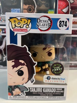 Funko POP! Animation Demon Slayer Tanjiro Kamado (Hinokami Kagura Dance) Edition Limitée Phosphorescente Chase Galactic Toys - Boîte Imparfaite