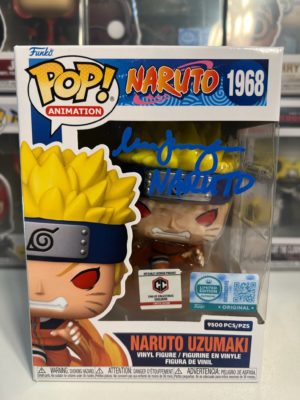 Maile Flanagan - Funko POP Signée - Naruto Uzumaki 1st Kurama Edition Limitée Supreme Chalice Collectibles 9500 Pièces (Naruto Shippuden) - COA JSA + Boîte Acrylique