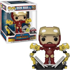 Funko POP! Marvel Iron Man 2 - Iron Man with Gantry Edition Limitée Phosphorescente