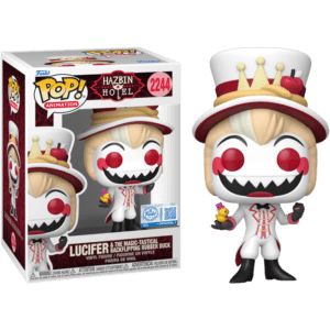 Funko POP! Animation Hazbin Hotel Lucifer & The Magic-Tastical Backflipping Rubber Duck Edition Limitée