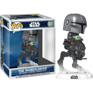 Funko POP! Deluxe Star Wars The Mandalorian & Grogu - The Mandalorian with Grogu in Imperial Remnant AT-RT