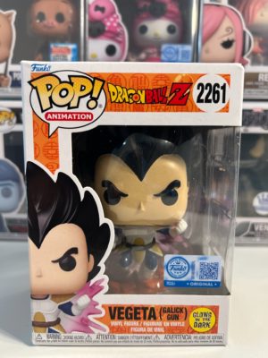 Funko POP! Animation Dragon Ball Z Vegeta (Galick Gun) Edition Limitée Phosphorescente - Boîte Imparfaite