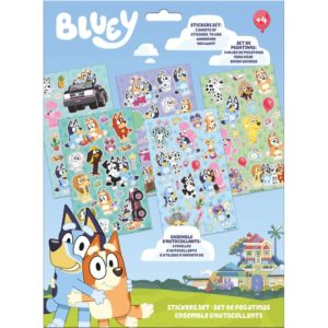 Pack de 5 pages d'autocollants Bluey