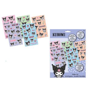 Pack de 5 pages d'autocollants Kuromi