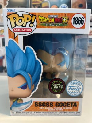 Funko POP! Animation Dragon Ball Super Broly - SSGSS Gogeta Edition Limitée Phosphorescente Chase - Boîte Imparfaite