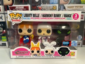 Funko POP! 3-Pack Animation Les Super Nanas - Liberty Belle / Harmony Bunny / Mange Edition Limitée Fall Convention 2025 - Boîte Imparfaite