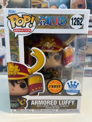 Funko POP! Animation One Piece Armored Luffy Métallique Edition Limitée Chase - Boîte Imparfaite