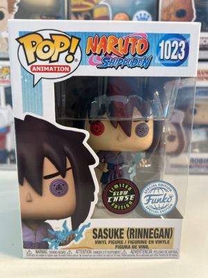 Funko POP! Animation Naruto Shippuden Sasuke (Rinnegan) Edition Limitée Chase Phosphorescente - Boîte Imparfaite